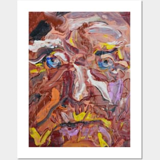 Abstract Expressionist Old Man Face 414 Posters and Art